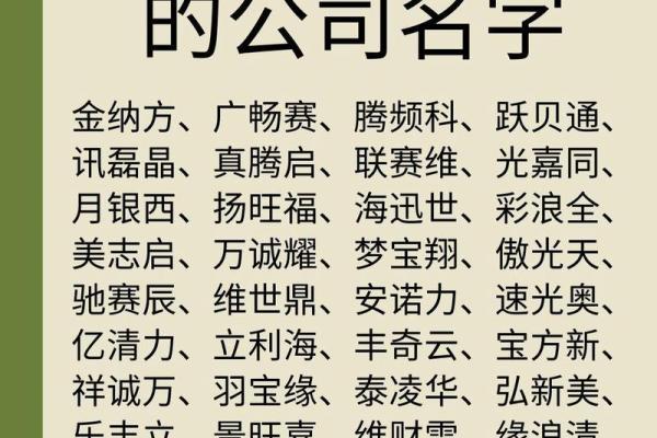 环保科技公司起名大全-名字大全-姓名学-华易算命网姓名
