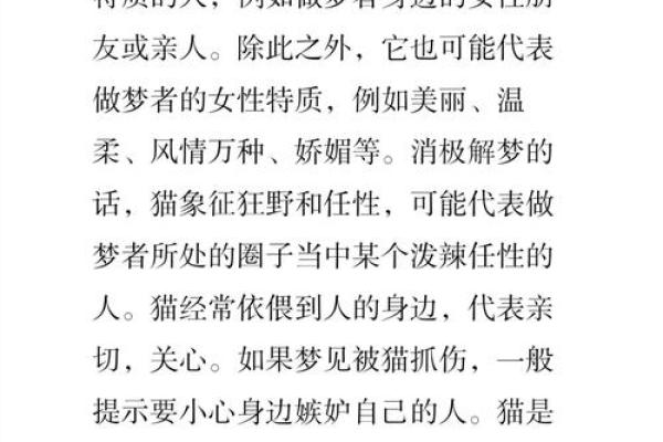 梦见猫是什么预兆 梦见猫是什么预兆