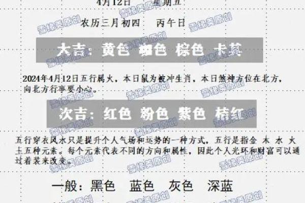 五行穿衣今日颜色2025年4月11日 五行穿衣今日颜色2025年4月11日