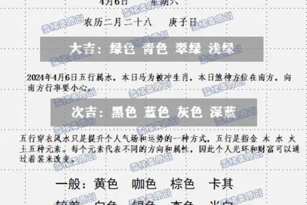 2025年4月11日五行穿衣搭配每日指南 2025年4月11日五行穿衣搭配每日指南